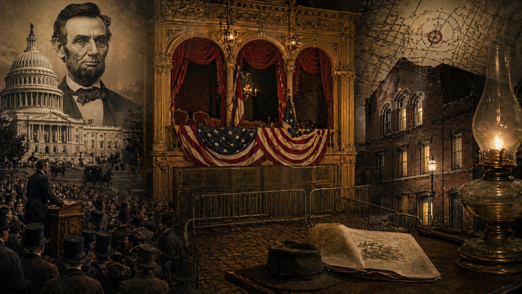 Historical illustration related to Assassination of Abraham Lincoln.