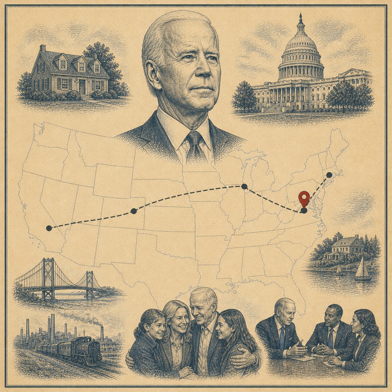 Key locations in Joe Biden's life